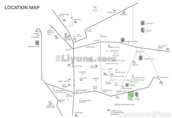 Location Map of 2 Bhk Lavish Apartments In Godrej Greens In Undri